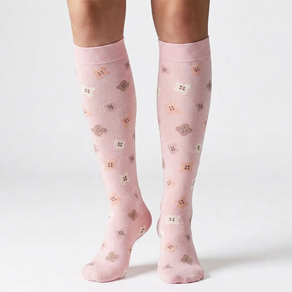 Chaussettes de compression à motif de fleurs et de feuilles (6 paires) - image 2