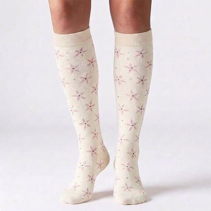 Chaussettes de compression à motif de fleurs et de feuilles (6 paires) - image 6