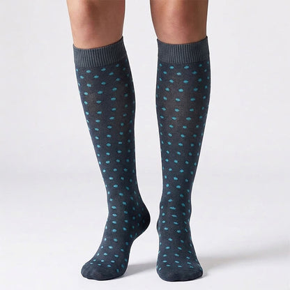 Chaussettes de compression à pois bleus (6 paires) - image 2