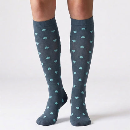 Chaussettes de compression à pois bleus (6 paires) - image 1