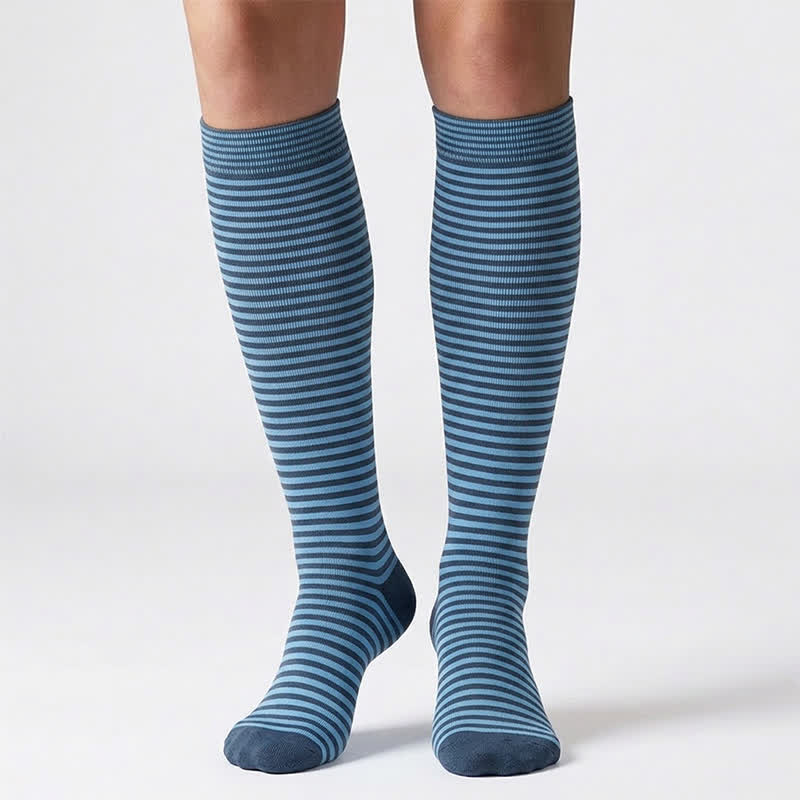 Chaussettes de compression à pois bleus (6 paires) - image 6