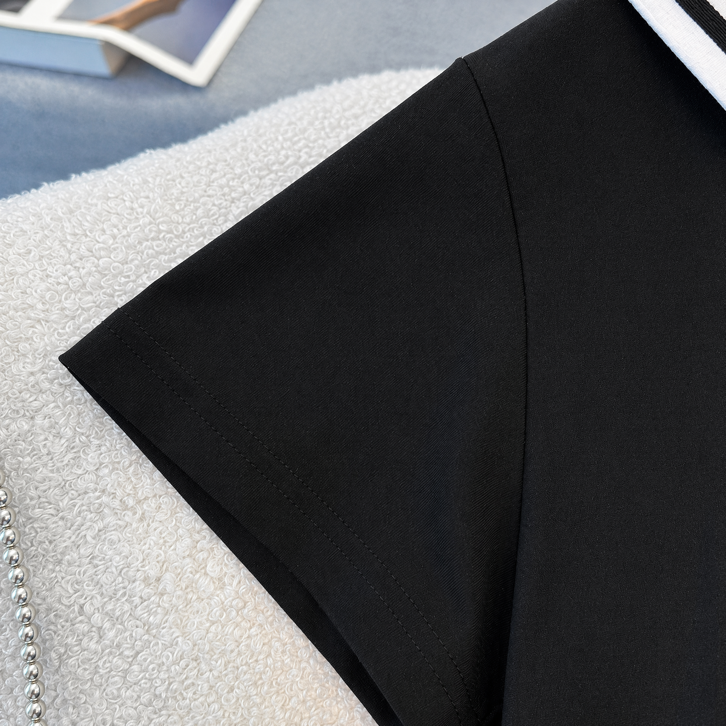 Robe midi grande taille à col marin en mélange de coton - image 2