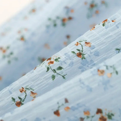 Robe midi à manches bouffantes bleues à fleurs grande taille - image 4