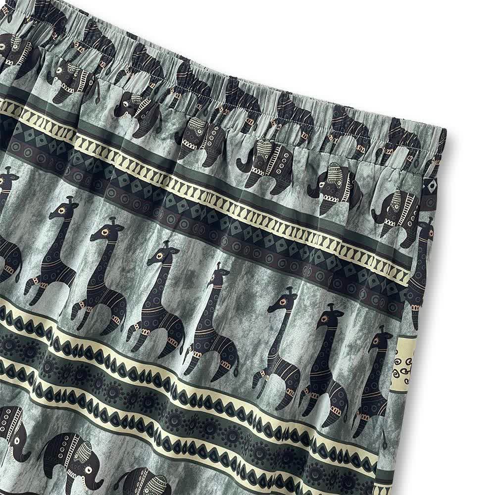 Ensemble robe et haut imprimé animalier bleu marine grande taille - image 3