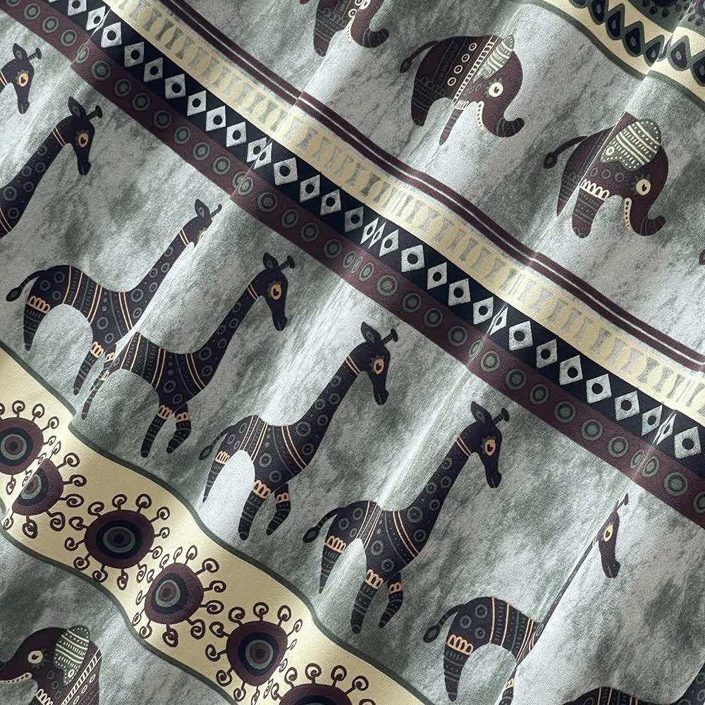 Ensemble robe et haut imprimé animalier bleu marine grande taille - image 4