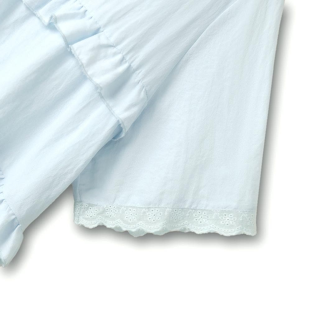 Ensemble de détente grande taille en bambou mélangé avec bordure en dentelle - image 3