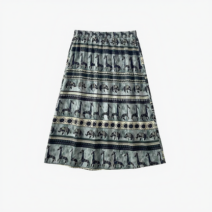 Ensemble robe et haut imprimé animalier bleu marine grande taille - Jupe midi - 6XL - image 7
