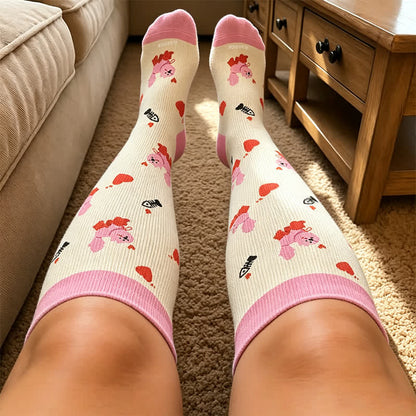 Chaussettes de compression grande taille à motif panda chat chien - image 3