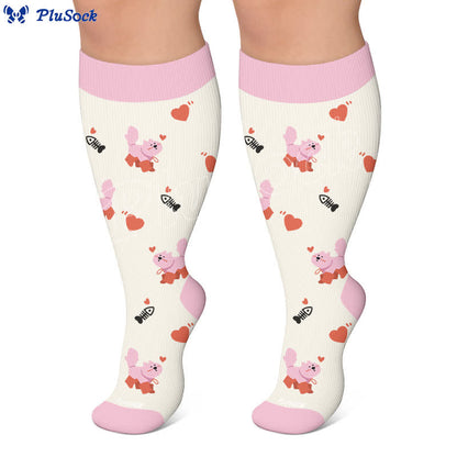 Chaussettes de compression grande taille à motif panda chat chien - image 5