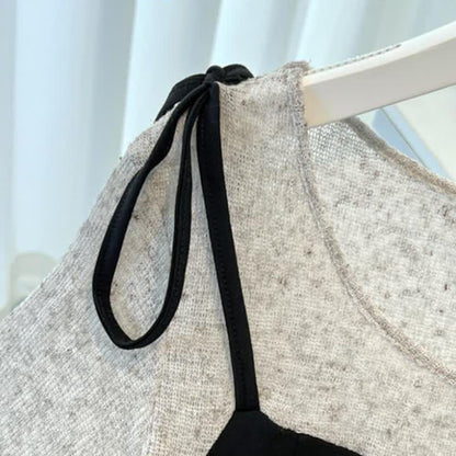 Robe midi à bretelles nouées et volants pour grandes tailles - image 5