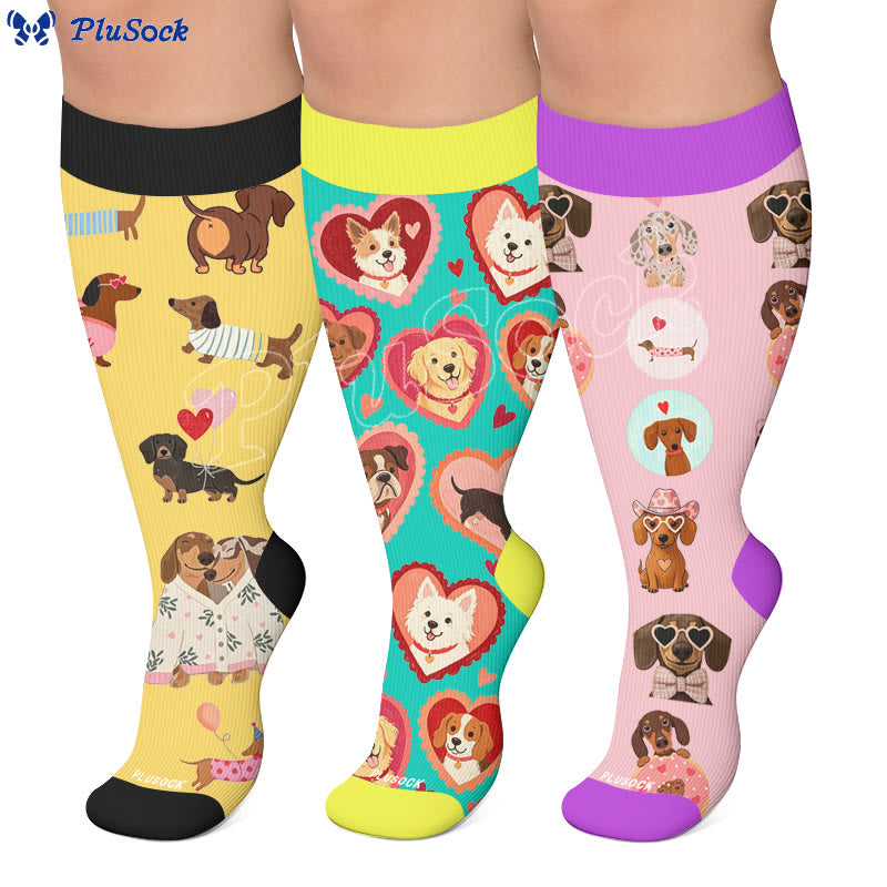Lunettes de soleil cœur grande taille, chaussettes de compression pour chien - image 0