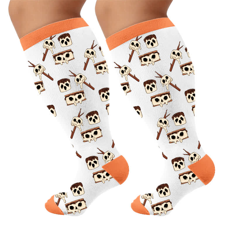 Chaussettes de compression grande taille ange fantôme cœur - image 10