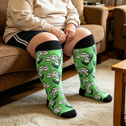 Chaussettes de compression squelette fantomatique grande taille - image 1