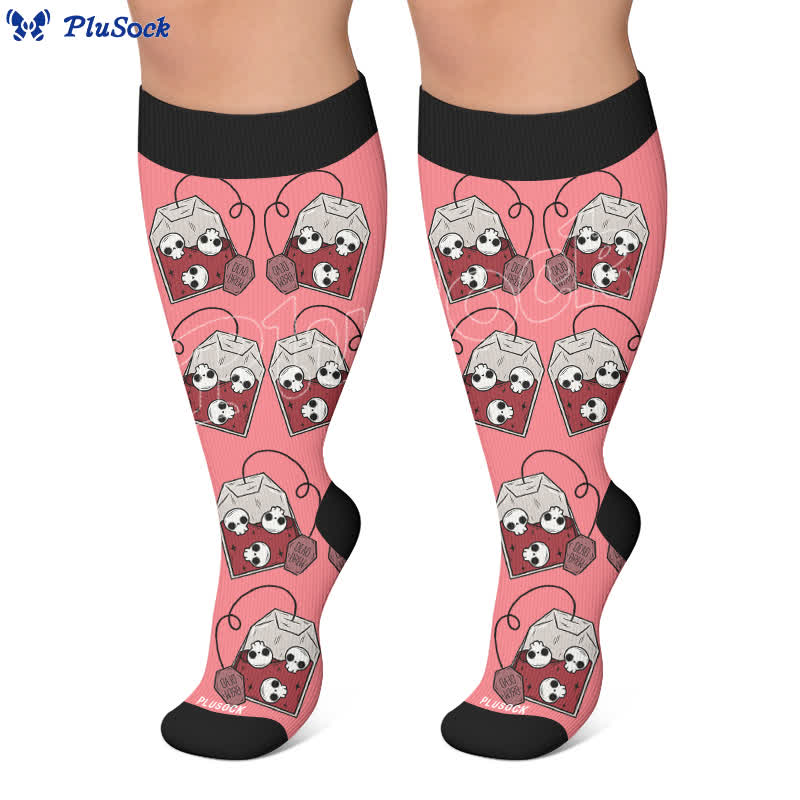 Chaussettes de compression squelette fantomatique grande taille - image 7