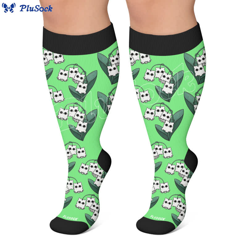 Chaussettes de compression squelette fantomatique grande taille - image 5
