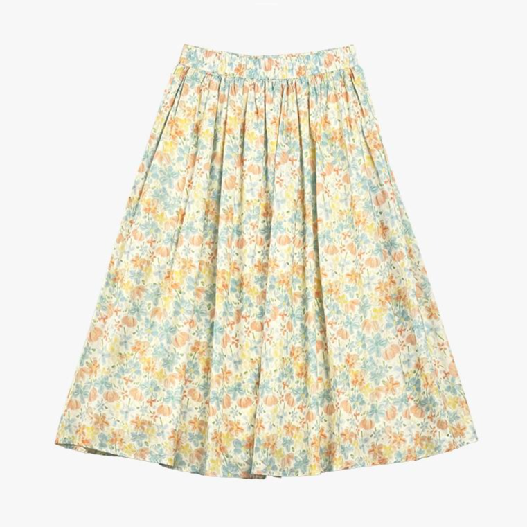 Ensemble jupe fleurie à col Claudine grande taille - Jupe midi - 6XL - image 6