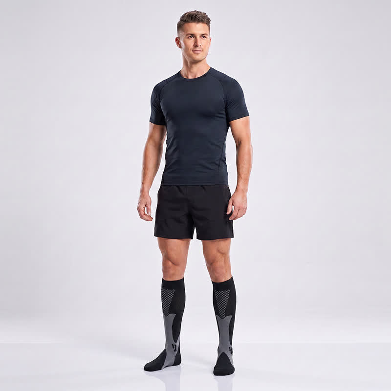 Chaussettes de compression à rayures colorées (3 paires) - image 4