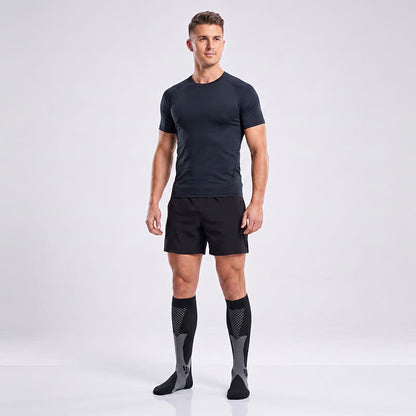 Chaussettes de compression à rayures colorées (3 paires) - image 4