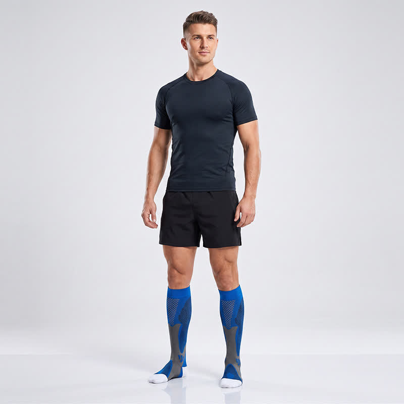 Chaussettes de compression à rayures colorées (3 paires) - image 5