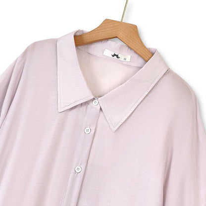 Ensemble chemise drapée et robe débardeur grande taille - image 1