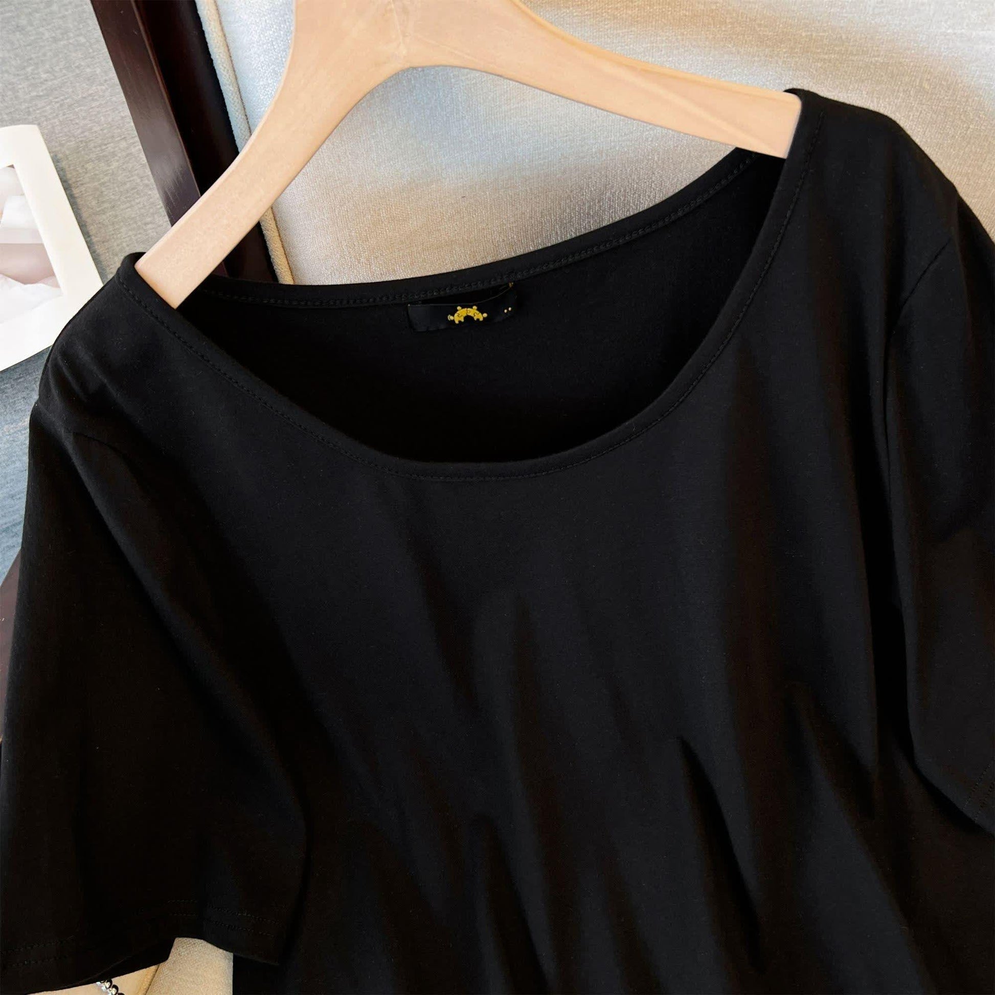 Blouse en coton à ourlet asymétrique grande taille - image 16