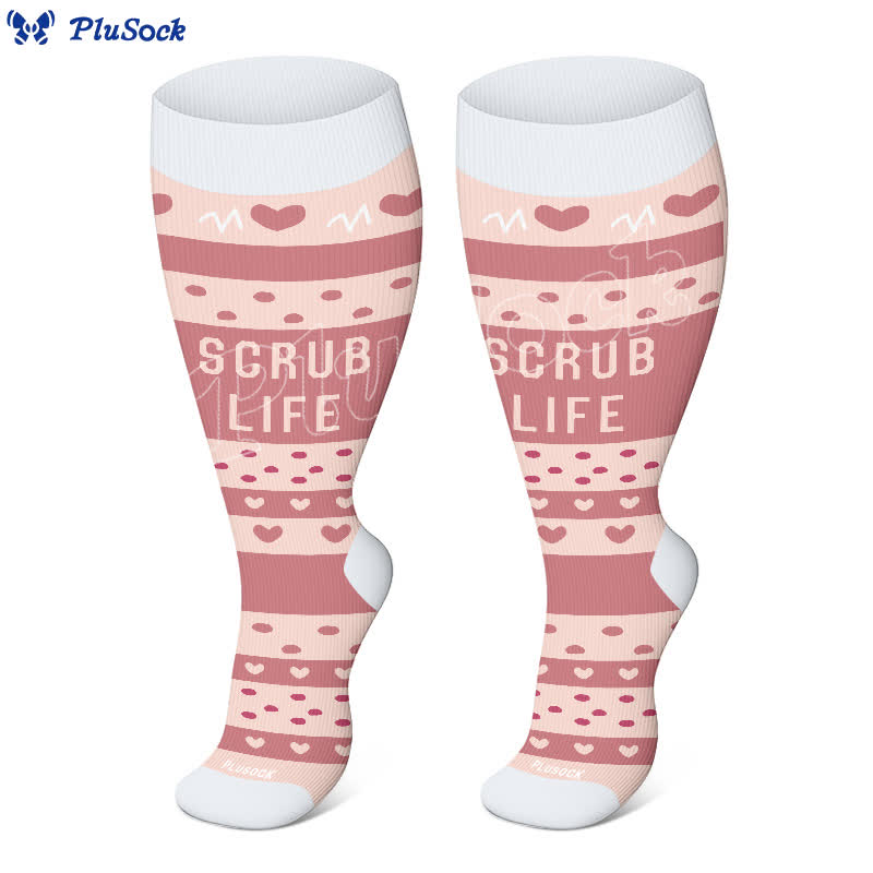 Chaussettes de compression imprimées pour infirmières grandes tailles (3 paires) - image 6