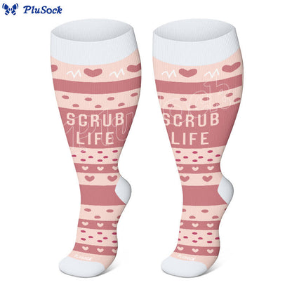 Chaussettes de compression imprimées pour infirmières grandes tailles (3 paires) - image 6