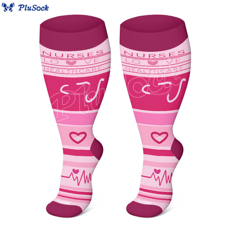 Chaussettes de compression imprimées pour infirmières grandes tailles (3 paires) - image 7