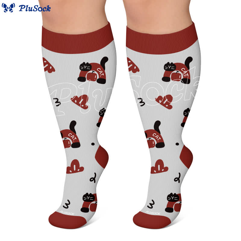 Chaussettes de compression Kitty Bloom grandes tailles - image 6