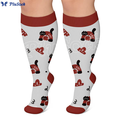 Chaussettes de compression Kitty Bloom grandes tailles - image 6