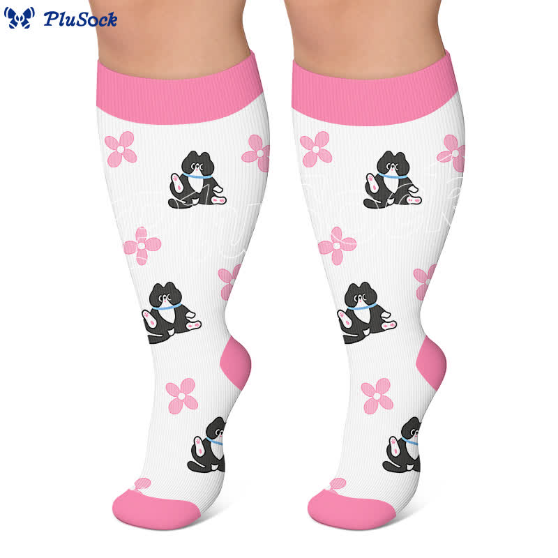 Chaussettes de compression Kitty Bloom grandes tailles - image 5