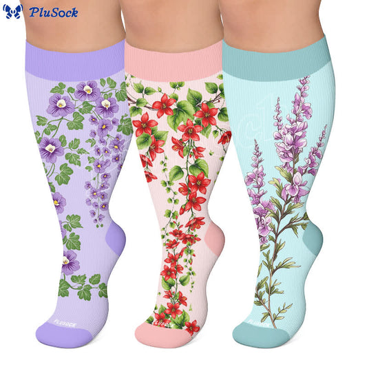 Chaussettes de compression Morning Glory grandes tailles - image 0