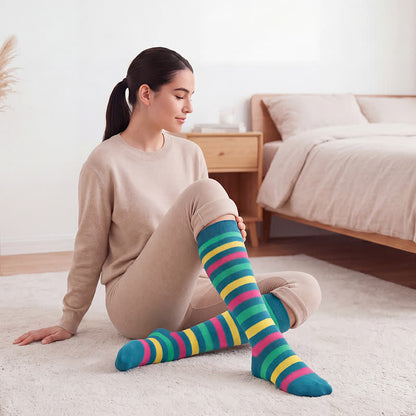 Chaussettes de compression décontractées à rayures (6 paires) - image 3