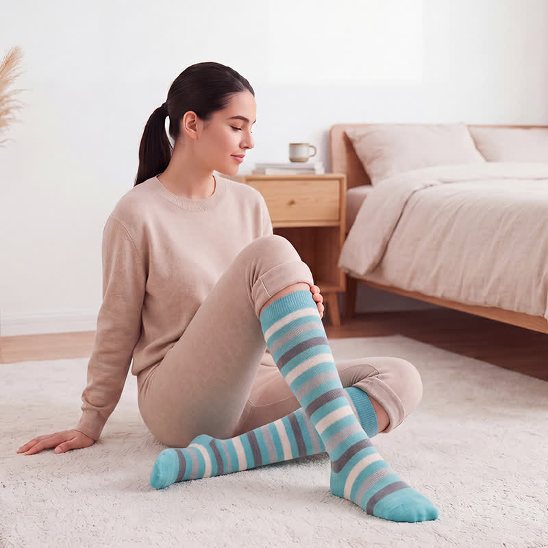 Chaussettes de compression décontractées à rayures (6 paires) - image 5
