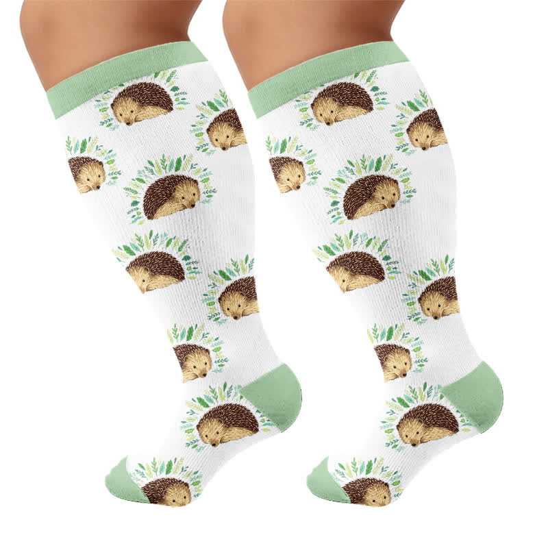 Chaussettes de compression hérisson grande taille - Rose (1 paire) - 4XL - image 9