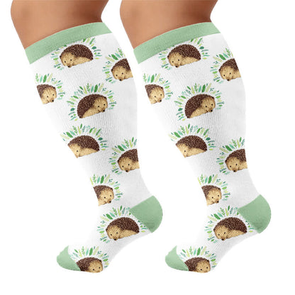 Chaussettes de compression hérisson grande taille - Rose (1 paire) - 4XL - image 9