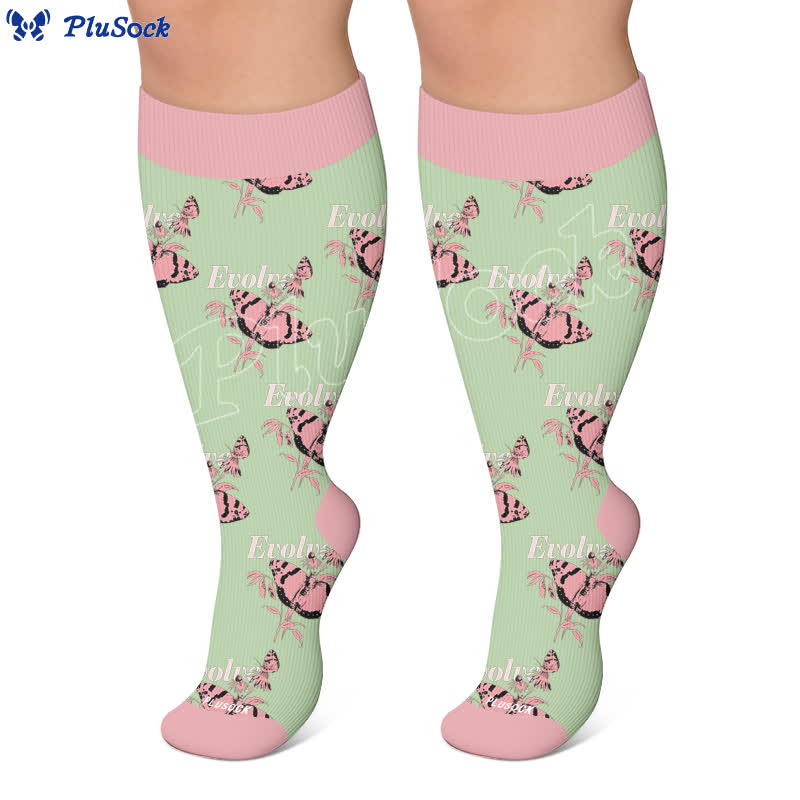 Chaussettes de compression Tulip Bloom grande taille - image 5