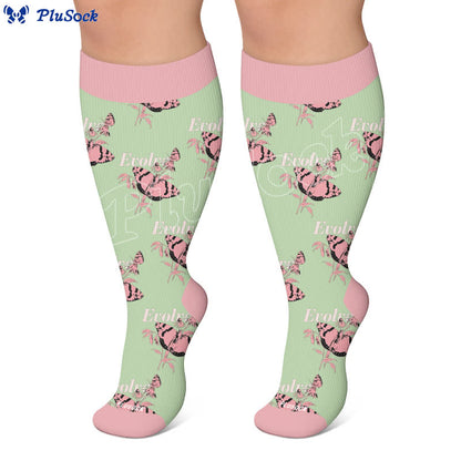 Chaussettes de compression Tulip Bloom grande taille - image 5