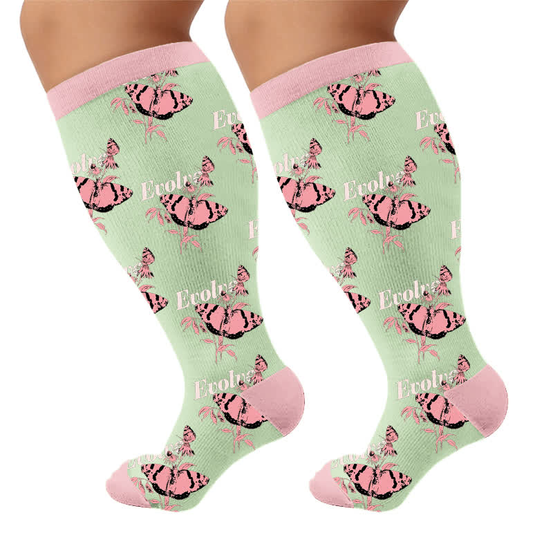 Chaussettes de compression Tulip Bloom grande taille - image 10