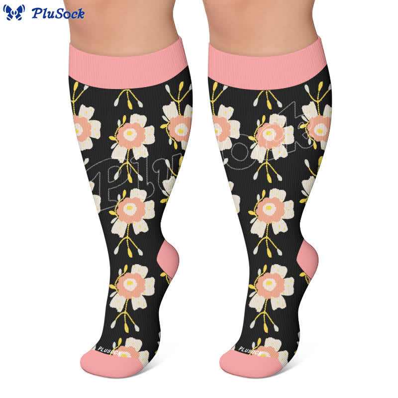 Chaussettes de compression grandes tailles à motif abeille - image 7