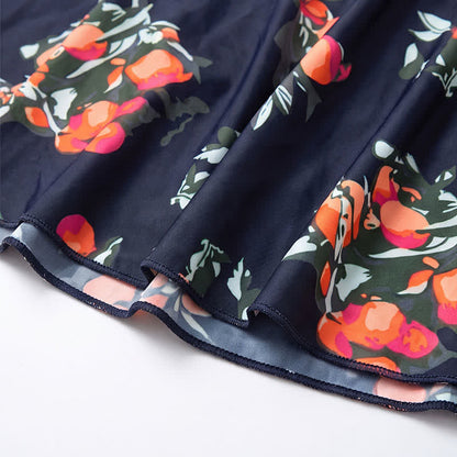 Robe de bain taille empire à imprimé léopard et fleurs - image 9