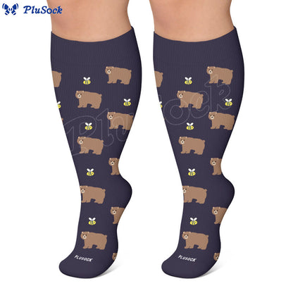 Chaussettes de compression ours mignon grande taille - image 6