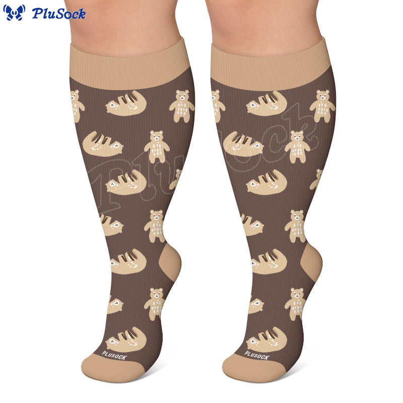Chaussettes de compression ours mignon grande taille - image 5