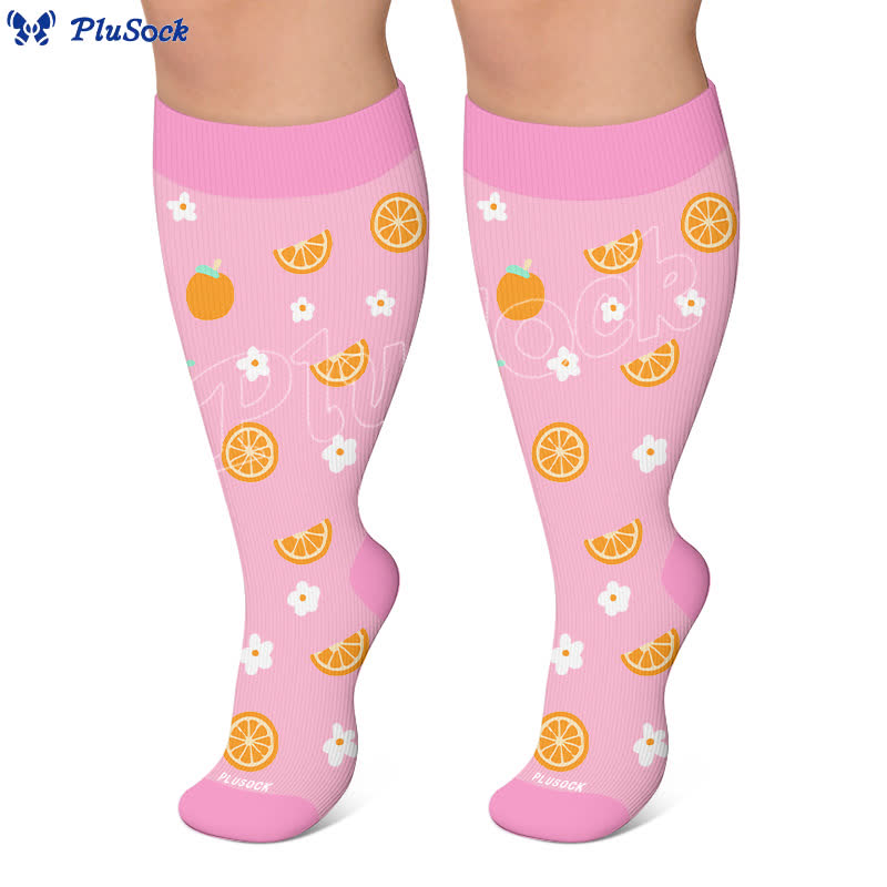Chaussettes de compression à imprimé fruits grande taille - image 7