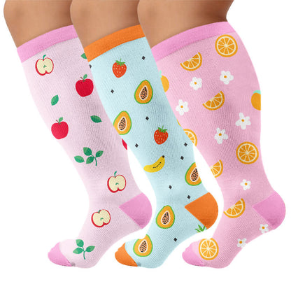 Chaussettes de compression à imprimé fruits grande taille - image 4