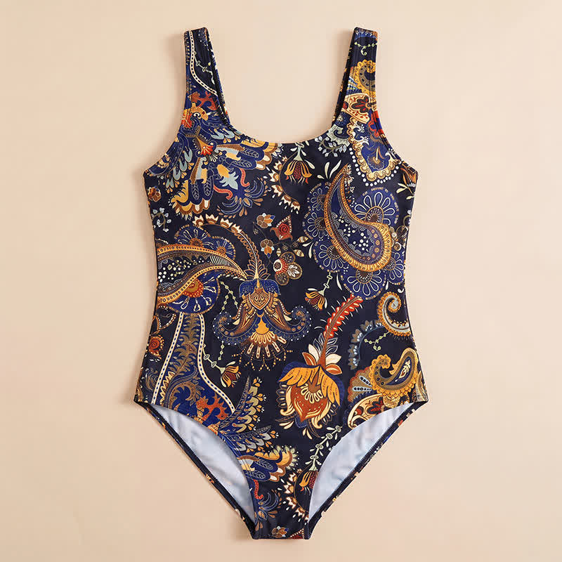 Maillot de bain une pièce à bretelles larges et imprimé floral tropical pour les vacances - image 8