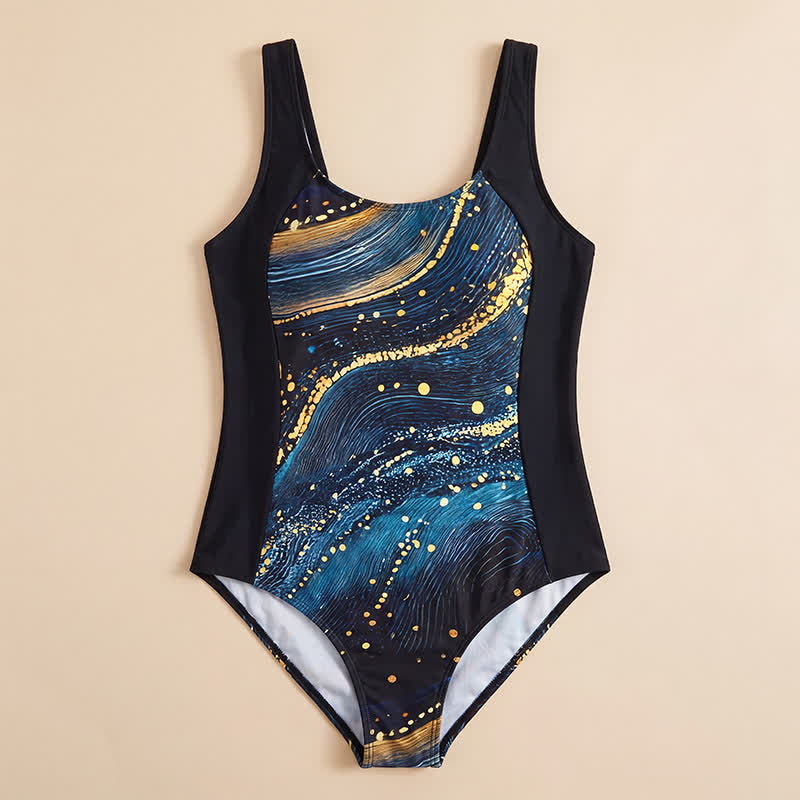 Maillot de bain une pièce à bretelles larges et imprimé floral tropical pour les vacances - image 7