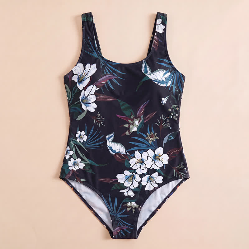 Maillot de bain une pièce à bretelles larges et imprimé floral - image 8