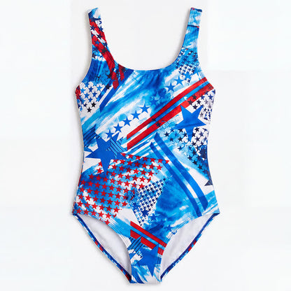 Maillot de bain une pièce à bretelles larges imprimé tigre et lapin multicolore - image 12