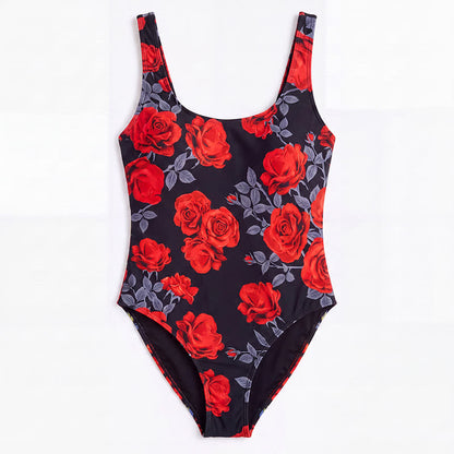 Maillot de bain une pièce imprimé léopard tropical, fleurs et chat - image 14